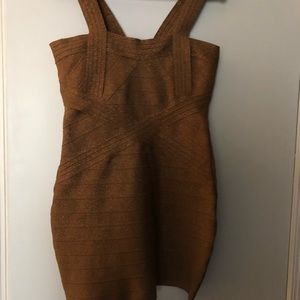 Sparkly brown bandage dress